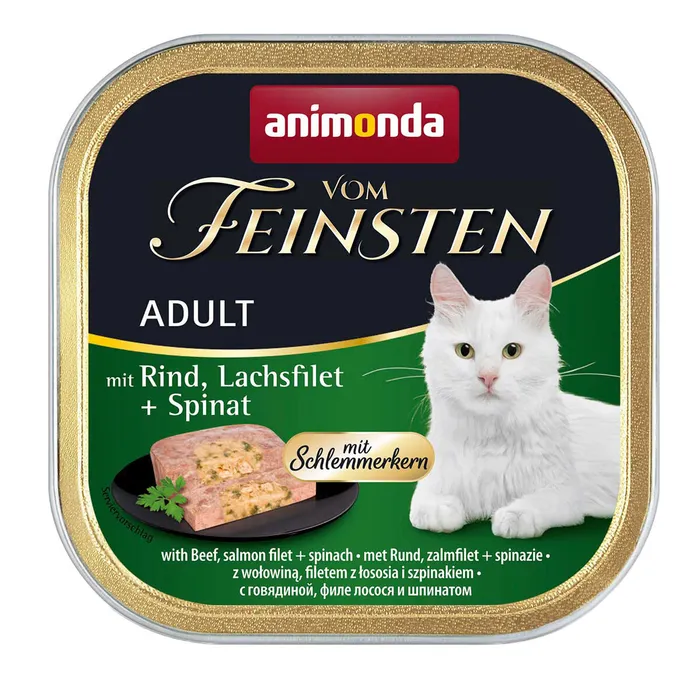 Hlavný obrázok produktu V.Feinsten CORE hovězí, losos filet + špenát pro kočky 100g