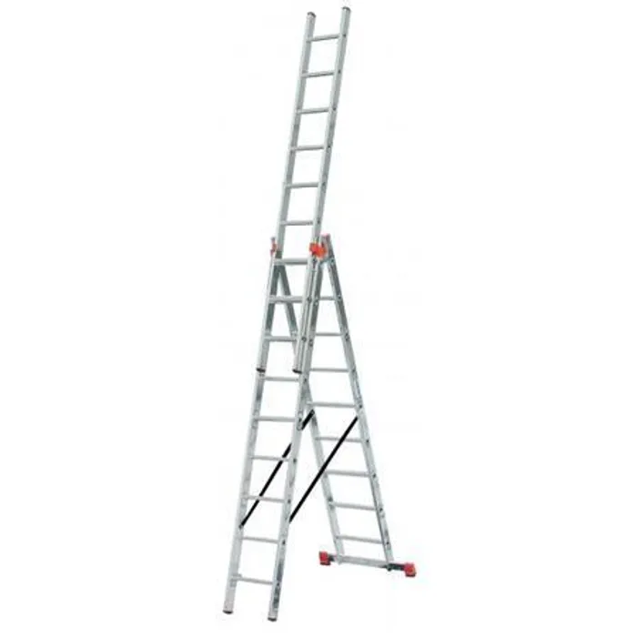 Hlavný obrázok produktu Víceúčelový žebřík, 3x9 příček, hliníkový,  KRAUSE "Tribilo"
