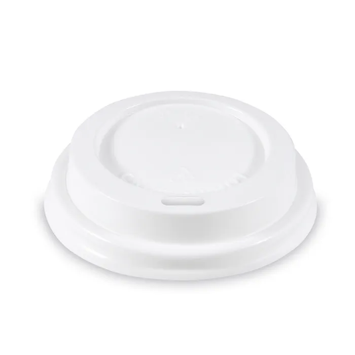 Hlavný obrázok produktu Víčko vypouklé bílé pro papírové kelímky průměr 73 mm [100 ks]