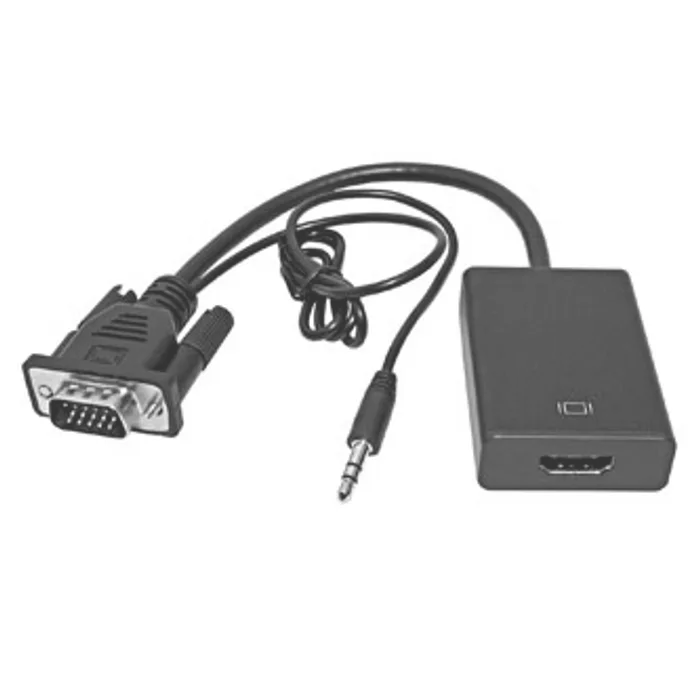 Hlavný obrázok produktu Video Redukce, VGA-HDMI, VGA (15) M + Jack (3,5mm) M-HDMI F, 0, černá