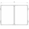 Ďalší obrázok produktu Vitrína s vertikálnym otváraním 120x180cm, filcové modré vnútro, so zámkom