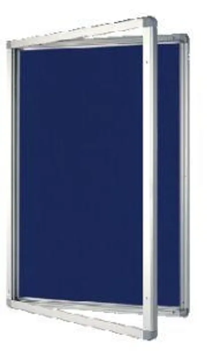 Hlavný obrázok produktu Vitrína vnitřní vertikální 120x90cm - modrá textilní filc