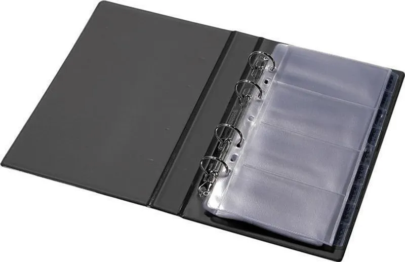 Hlavný obrázok produktu Vizitkář kroužkový, na 200 ks, PANTAPLAST, černý