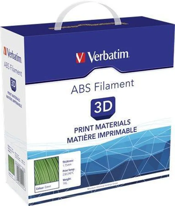 Hlavný obrázok produktu Vlákno ABS pro 3D tiskárny, zelená, 1,75 mm, 1kg, VERBATIM