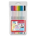 Vláknový fix s flexibilným štetcovým hrotom STABILO Pen 68 brush - 10 ks sada