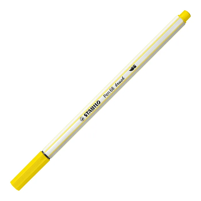 Hlavný obrázok produktu Vláknový fix s flexibilním štětcovým hrotem STABILO Pen 68 brush citronová žlutá [1 ks]