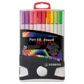 Vláknový fix s flexibilným štetcovým hrotom STABILO Pen 68 brush ColorParade ARTY - 20 ks