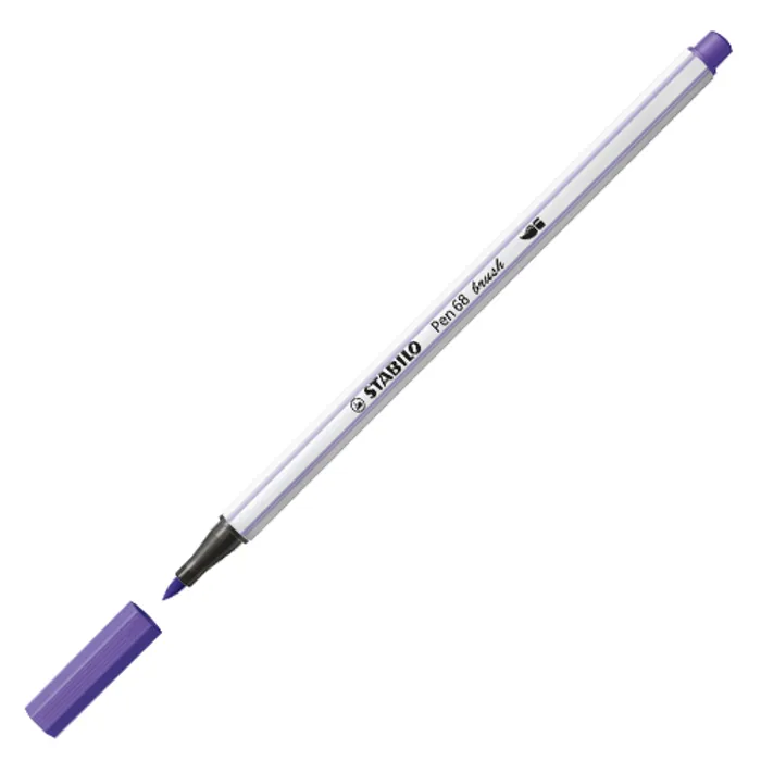 Hlavný obrázok produktu Vláknový fix s flexibilním štětcovým hrotem STABILO Pen 68 brush fialová [1 ks]