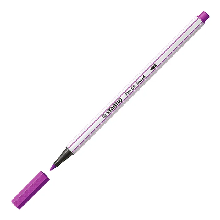 Hlavný obrázok produktu Vláknový fix s flexibilním štětcovým hrotem STABILO Pen 68 brush lila [1 ks]