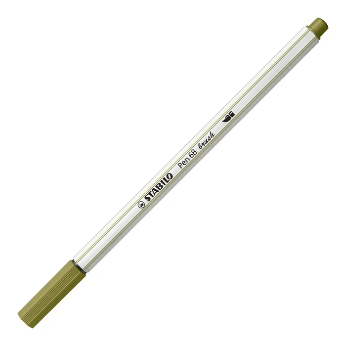 Hlavný obrázok produktu Vláknový fix s flexibilním štětcovým hrotem STABILO Pen 68 brush matná zelená [1 ks]