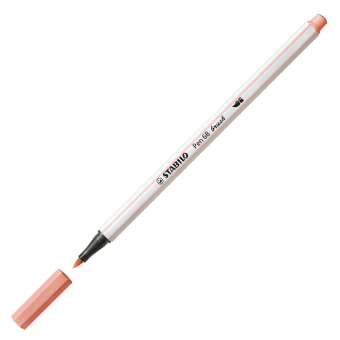 Hlavný obrázok produktu Vláknový fix s flexibilním štětcovým hrotem STABILO Pen 68 brush meruňka [1 ks]