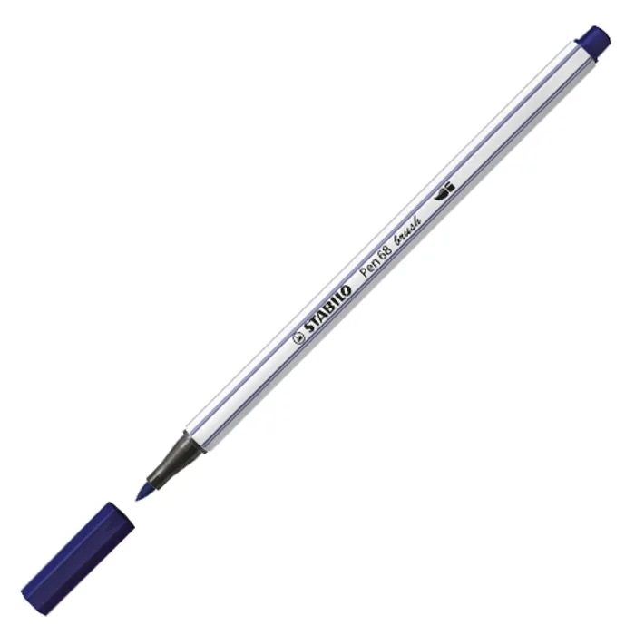 Hlavný obrázok produktu Vláknový fix s flexibilním štětcovým hrotem STABILO Pen 68 brush mořská modrá [1 ks]