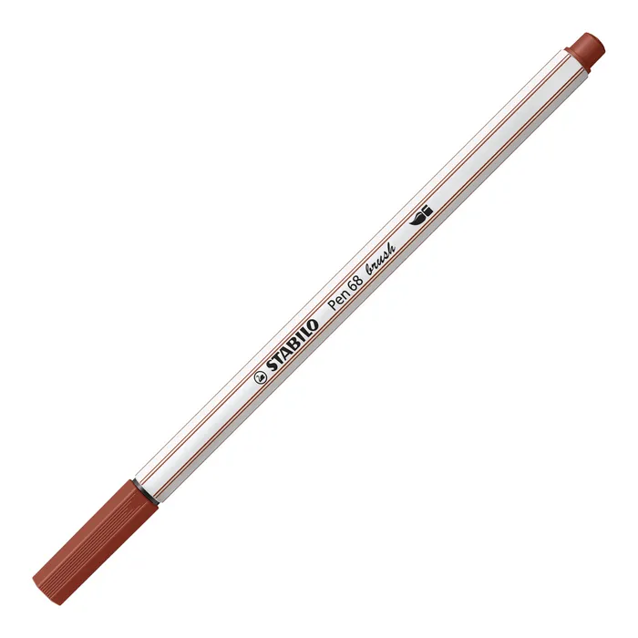 Hlavný obrázok produktu Vláknový fix s flexibilním štětcovým hrotem STABILO Pen 68 brush siena [1 ks]