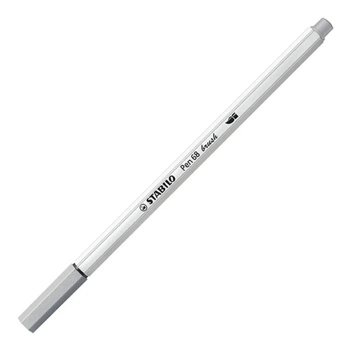 Hlavný obrázok produktu Vláknový fix s flexibilním štětcovým hrotem STABILO Pen 68 brush studená šedá [1 ks]