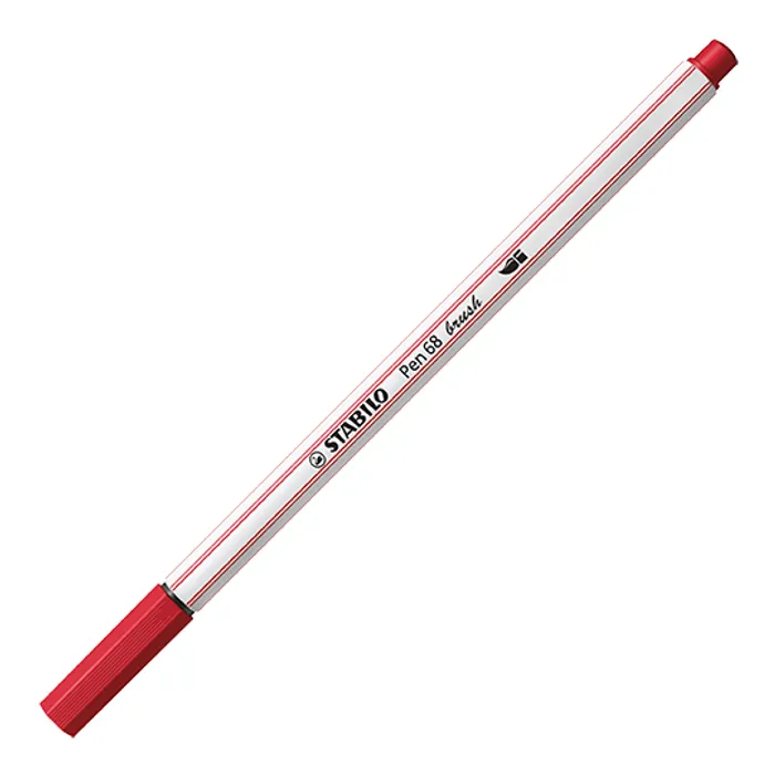 Hlavný obrázok produktu Vláknový fix s flexibilním štětcovým hrotem STABILO Pen 68 brush tmavě červená [1 ks]