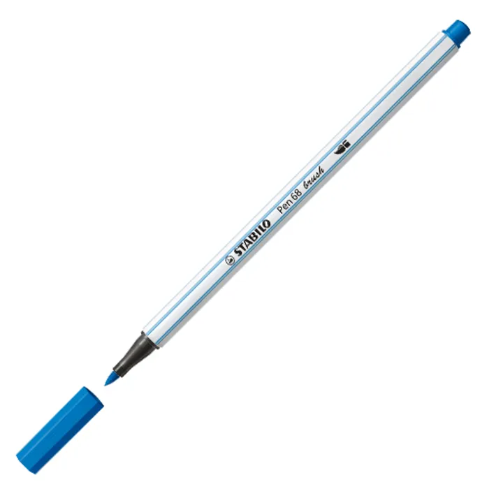 Hlavný obrázok produktu Vláknový fix s flexibilním štětcovým hrotem STABILO Pen 68 brush tmavě modrá [1 ks]