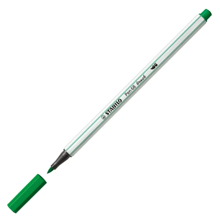 Hlavný obrázok produktu Vláknový fix s flexibilním štětcovým hrotem STABILO Pen 68 brush zelená [1 ks]