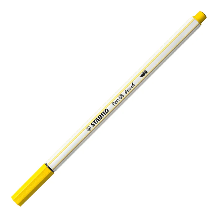 Hlavný obrázok produktu Vláknový fix s flexibilním štětcovým hrotem STABILO Pen 68 brush žlutá [1 ks]