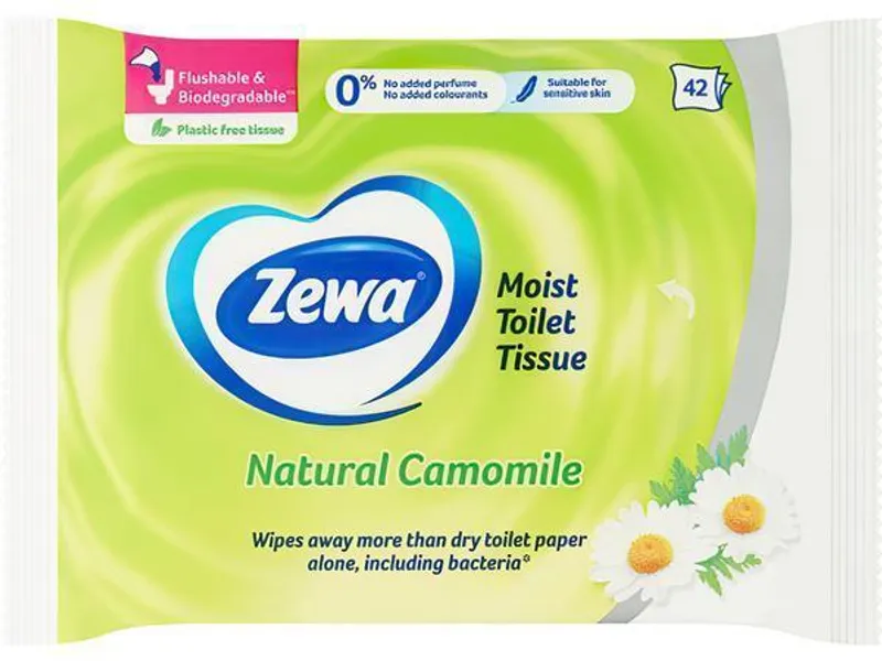 Hlavný obrázok produktu Vlhčený toaletní papír, 42ks, ZEWA, heřmánek