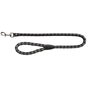Vodítko CAVO okrúhle - čierna / strieborná L-XL: 1,00 m/18mm