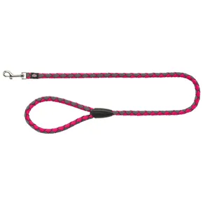 Vodítko CAVO okrúhle - fuchsie/grafit L-XL:1,00m/18mm