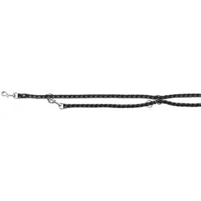Vodítko CAVO okrúhle predlžovacie - čierna / strieborná L-XL: 2,00 m/18mm