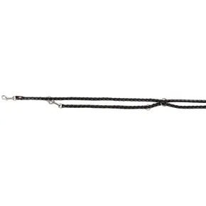 Vodítko CAVO okrúhle predlžovacie - čierna / strieborná S-M: 2,00 m/12mm