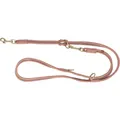 Vodítko PURE kožené kulaté nastavitelné, S: 2 m/ 10 mm, růžová