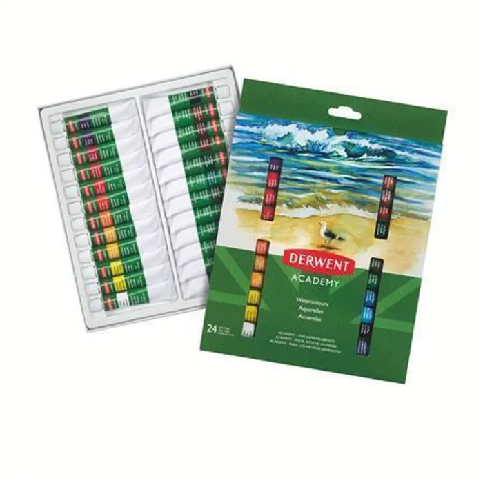 Hlavný obrázok produktu Vodové barvy "Academy", 24 ks, 12 ml, DERWENT