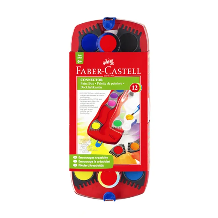 Hlavný obrázok produktu Vodové barvy Faber-Castell 125030 Connector 12 barev