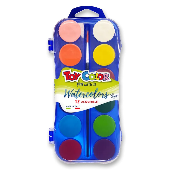 Hlavný obrázok produktu Vodové barvy Pasuto Toy Color - 12 barev, 30 mm