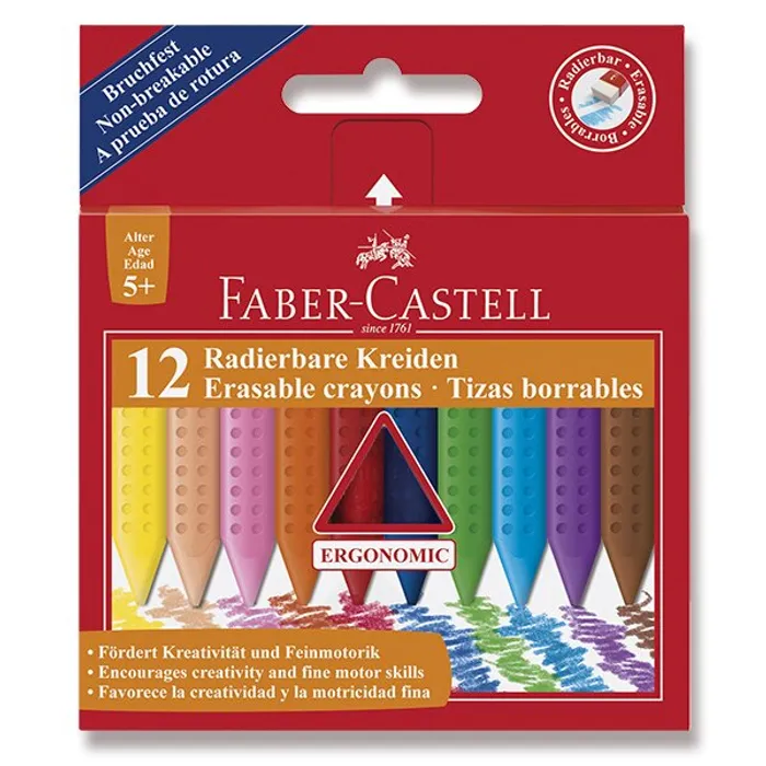 Hlavný obrázok produktu Voskové pastelky Faber-Castell 122520 Plastic Colour 12 barev