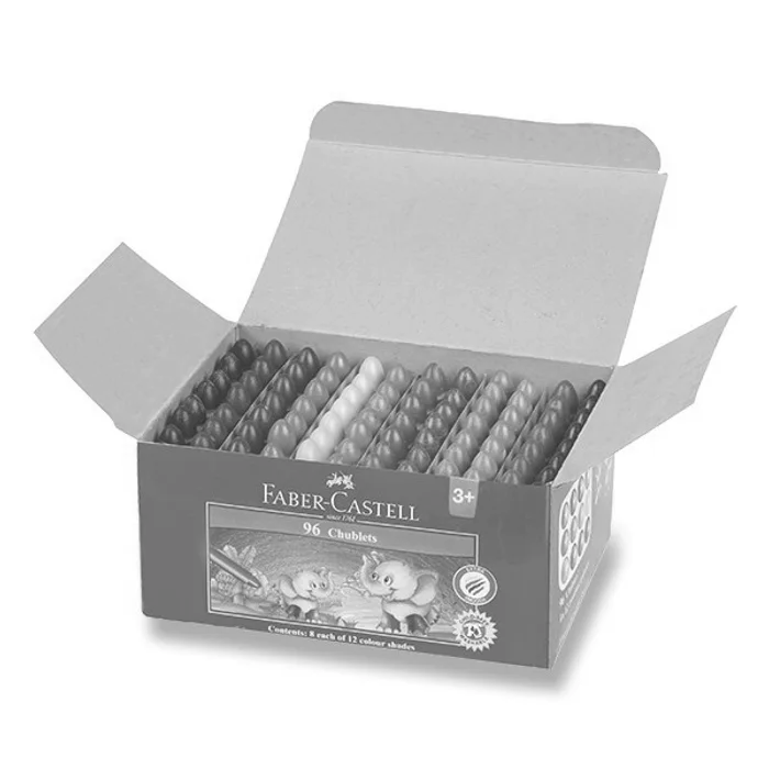 Hlavný obrázok produktu Voskovky Faber-Castell Chublets Jumbo 96 ks, 12 barev