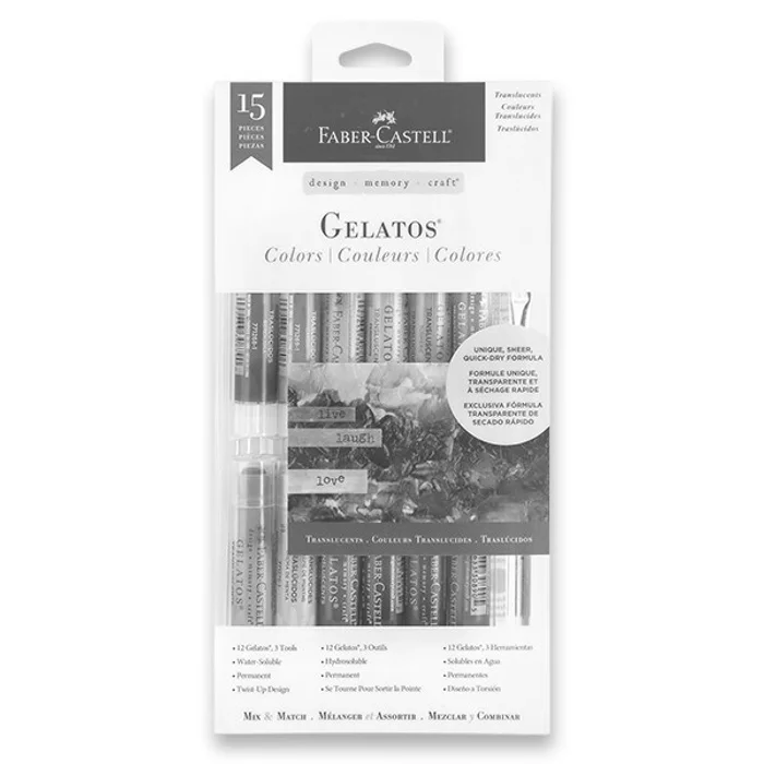 Hlavný obrázok produktu Voskovky Faber-Castell Gelatos průsvitné barvy, 15 ks
