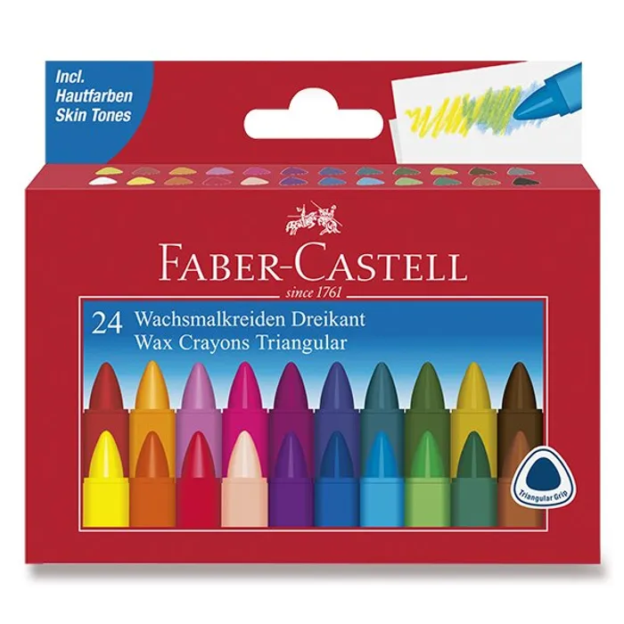 Hlavný obrázok produktu Voskovky Faber-Castell trojhranné 24 barev