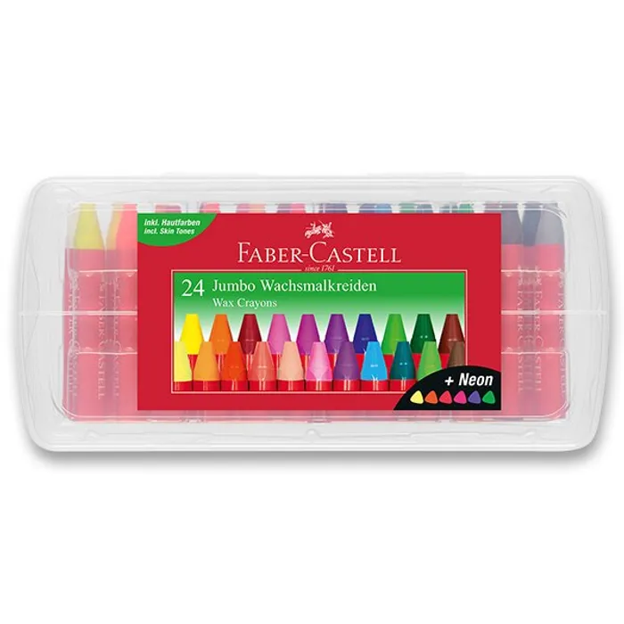 Hlavný obrázok produktu Voskovky Faber-Castell trojhranné Jumbo 24 barev 120034