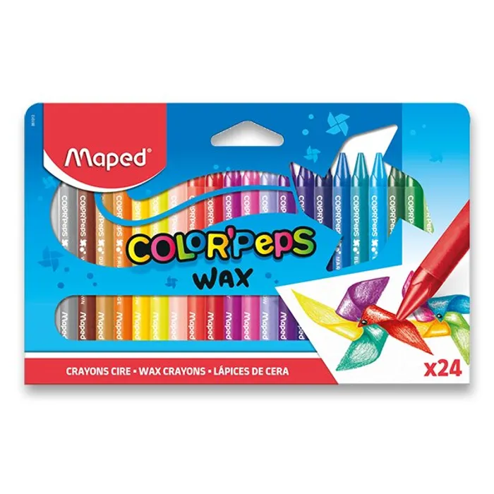 Hlavný obrázok produktu Voskovky Maped Color'Peps Wax - 24 barev trojhranné