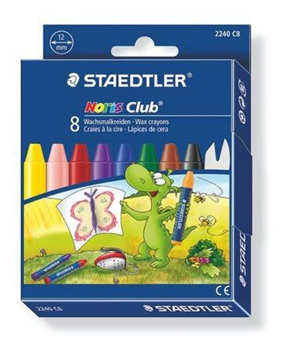 Hlavný obrázok produktu Voskovky "Noris Club", 8 barev, průměr 12 mm, STAEDTLER