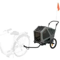 Vozík za bicykel, M: 71 x 95 x 85/138 cm, šedá/šalviová