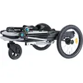 Vozík za bicykel s funkciou rýchleho skladania L 74 x 95 x 103/143 cm, nosnosť max. 30 kg, sivý