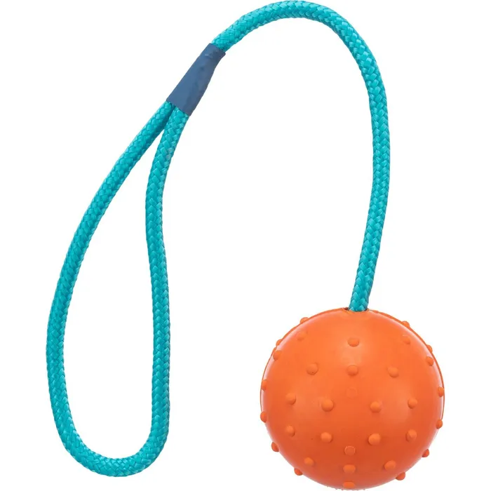 Hlavný obrázok produktu Vrhací míč hrbolatý na šňůře 6cm/30cm TRIXIE