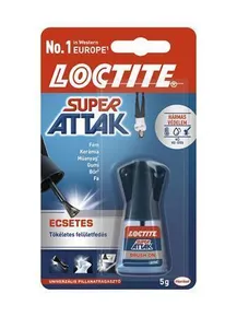 Sekundové lepidlo, 5 g, HENKEL Loctite Super Attak Easy Brush