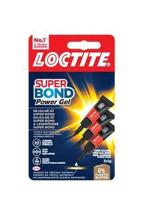 Hlavný obrázok produktu Vteřinové lepidlo "Super Attak Mini Trio Gel", 3x1 g, HENKEL