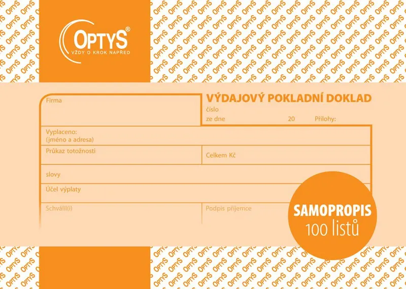 Hlavný obrázok produktu Výdajový doklad A6, samopropisovací, 100 listů 1083