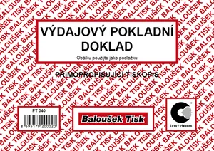 Výdajový pokladní doklad A6 propisujúci PT040