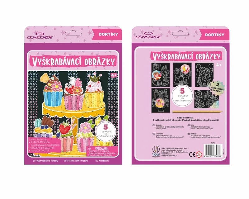 Hlavný obrázok produktu Vyškrabávací obrázky CONCORDE, Dortíky