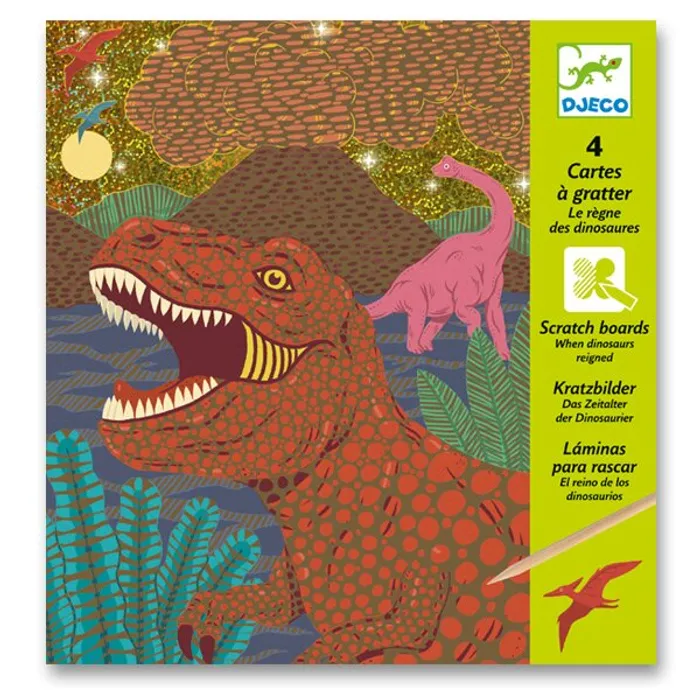 Hlavný obrázok produktu Vyškrabávací obrázky Djeco - Dinosauři