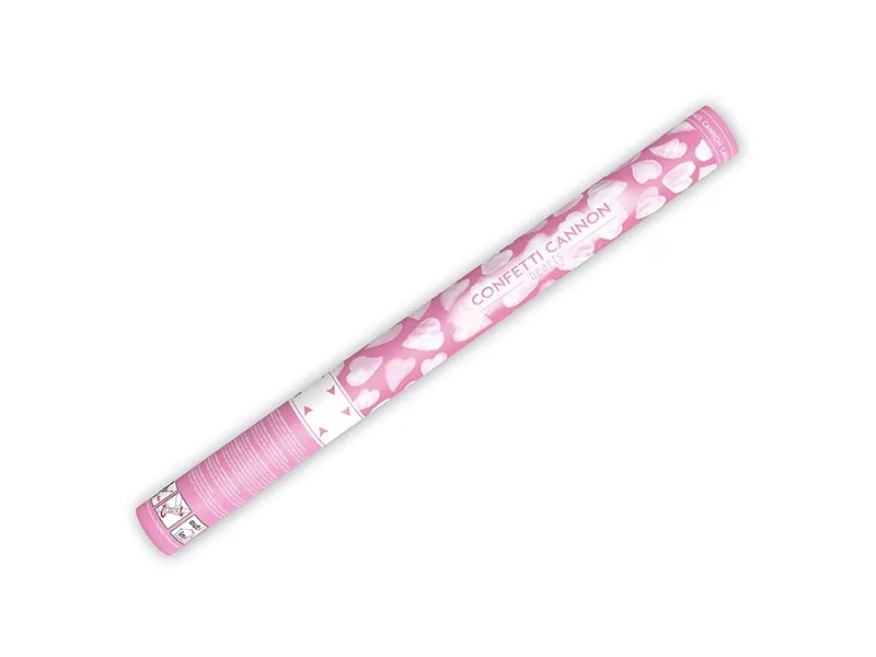 Hlavný obrázok produktu Vystřelovací konfety srdíčka bílé 60cm [1 ks]