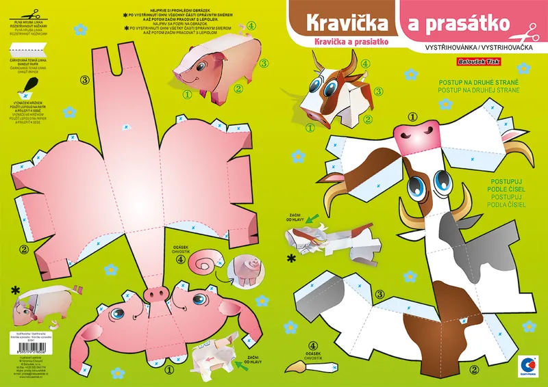 Hlavný obrázok produktu Vystřihovánka - Kravička a prasátko
