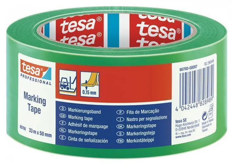 Hlavný obrázok produktu Vyznačovací páska na podlahy "Professional 60760", zelená, 50 mm x 33 m, TESA